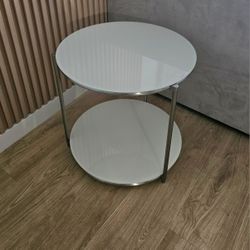 Glass Side Table End Table 