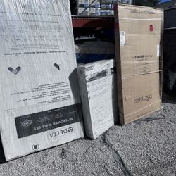 New in box 36 x36 whole shoer set detal asnd sterling.  here non tax we selling the all retail $1255 here only $950 we locate in Hesperia we take cash