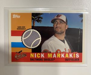 Nick Markakis 2013 Topps Archives # 60R-NM • 1960 Topps Relic Game Used Memorabilia * Baltimore Orioles