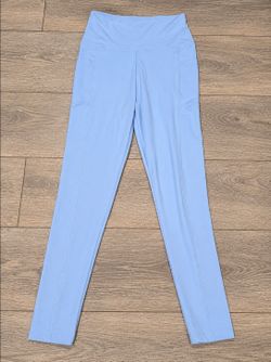 Lululemon Light Blue Pocket Leggings Women's Medium High Rise Activewear