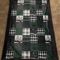 Harry Pottet Slytherin Minky Throw Size Blanket