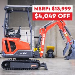 NEW | HY16 Mini Excavator w/Kubota d722 | ALL good Featured | 1 year warranty!