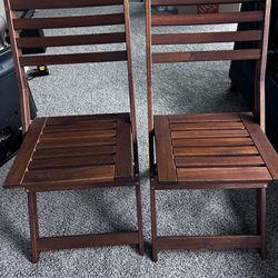 3 wooden chairs - $20