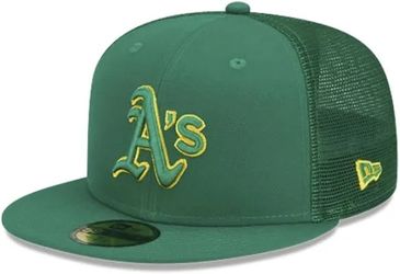 Oakland A’s Meshback 59FIFTY Fitted – Classic Green w/ Gold Outline