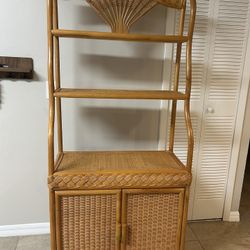 Wicker Rattan Cabinet