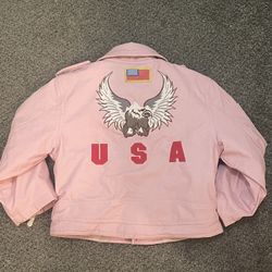 Little Girls Pleather Pink Jacket 4T Brand New $10