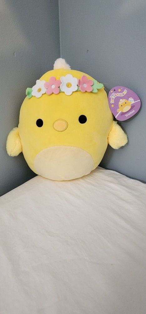 11" Triston The Yellow Chick SQUISHMALLOW. NWT