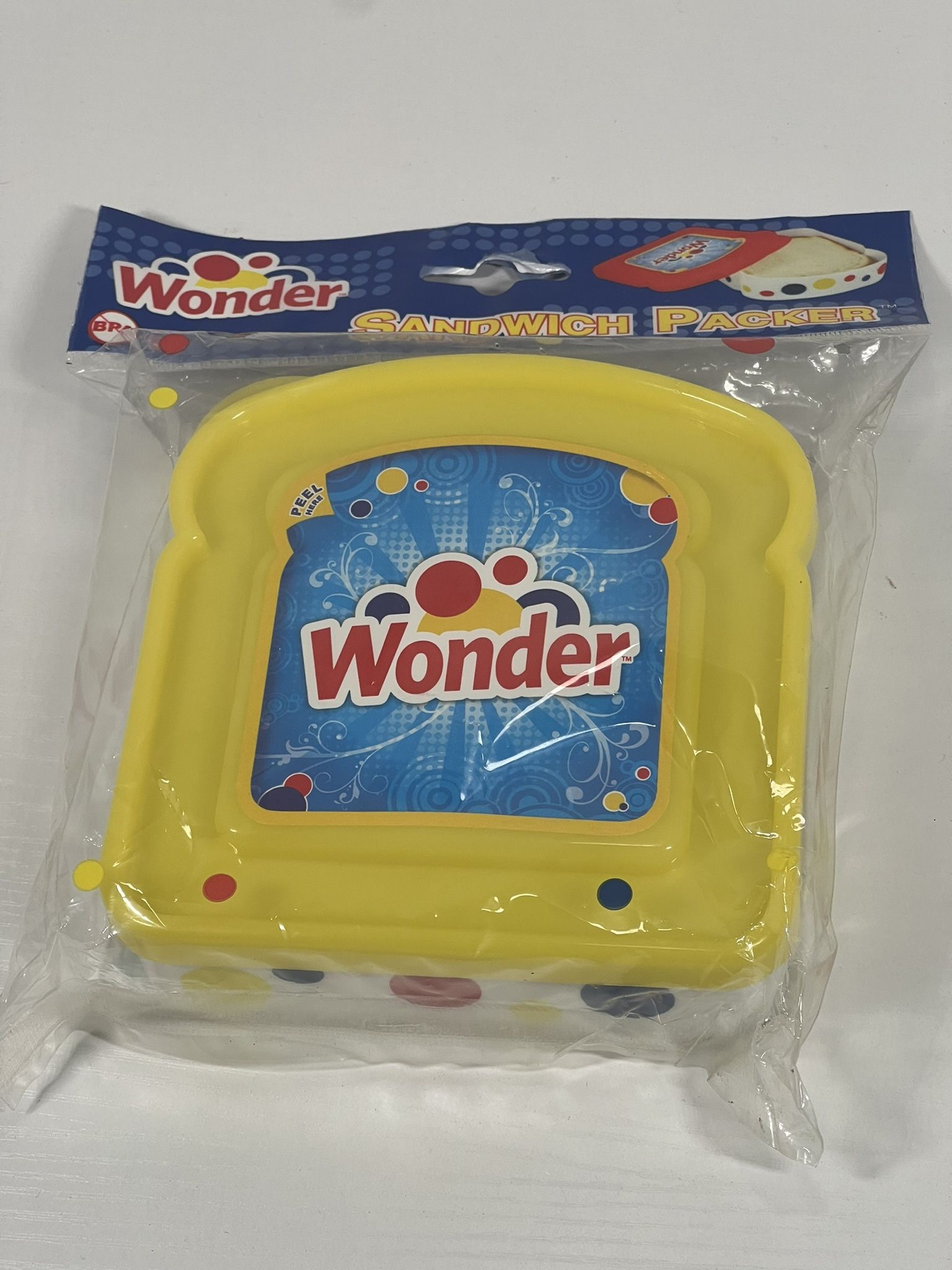 Wonder Bread Sandwich Packer Yellow Lunch Box