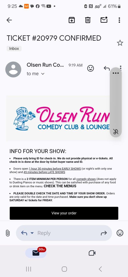 2 Tickets To Adam Ray Comedy Show 5/7/25