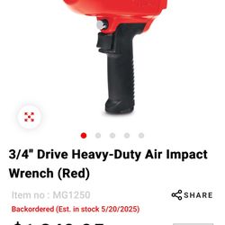 New Snap On Air Impact Wrench 3/4