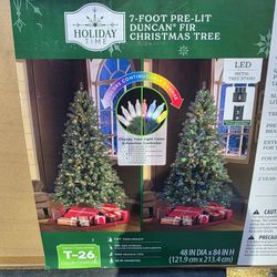 Holiday Time ft Pre-Lit Duncan Fir Christmas Tree – Color-Changing LED