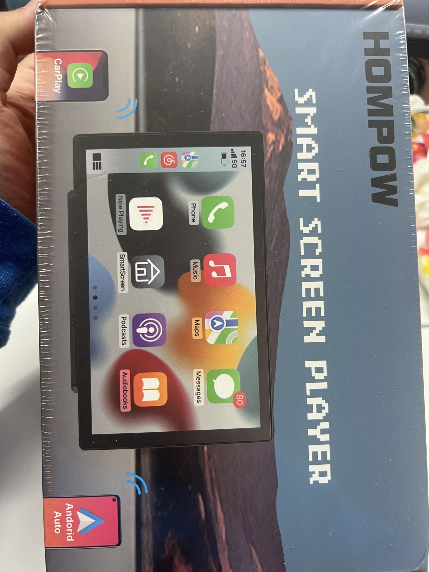 Wireless Apple Carplay Touchscreen 9 Inch with 4K Dash Cam,Portable Car Stereo Receiver with 1080P Backup Camera,GPS Navigation, Bluetooth,Carplay wit