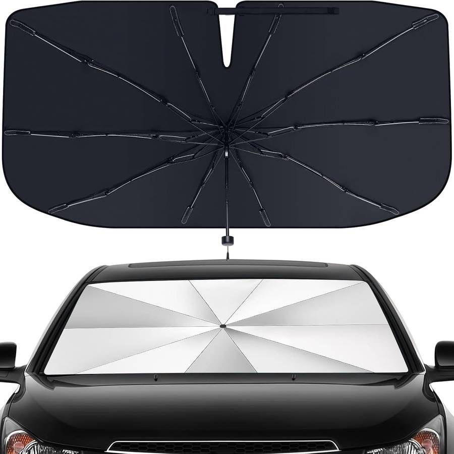 new Windshield Sun Shade Umbrella - Foldable Car Window Shades, Reflective Car Sun Shade Windshield, Front Sun Shade for Cars Windshield for Hatchback