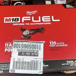 Milwaukee M18 FUEL 18V Lithium-lon Brushless Cordless 4-1/2 in./5 in. Grinder w/Paddle Switch (Tool-Only)