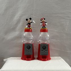Disney’s Plastic Mickey & Minnie Novelty Dispensers 9 1/2 tall Coin Banks takes Dimes & Pennies only. $20 