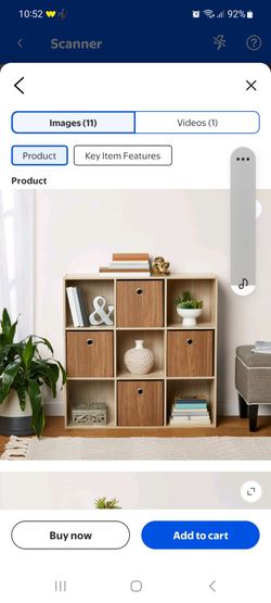Mainstays 9 Cube Storage Organizer, Spring Pine