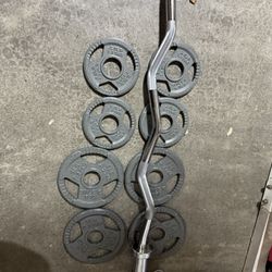 Weights Olympic Curl Bar Set
