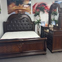 Great Offer Now🚨Stunning Chocolate Solid Wood 5pc Bedroom Furniture Set On Amazing Sale Only $1599🚨