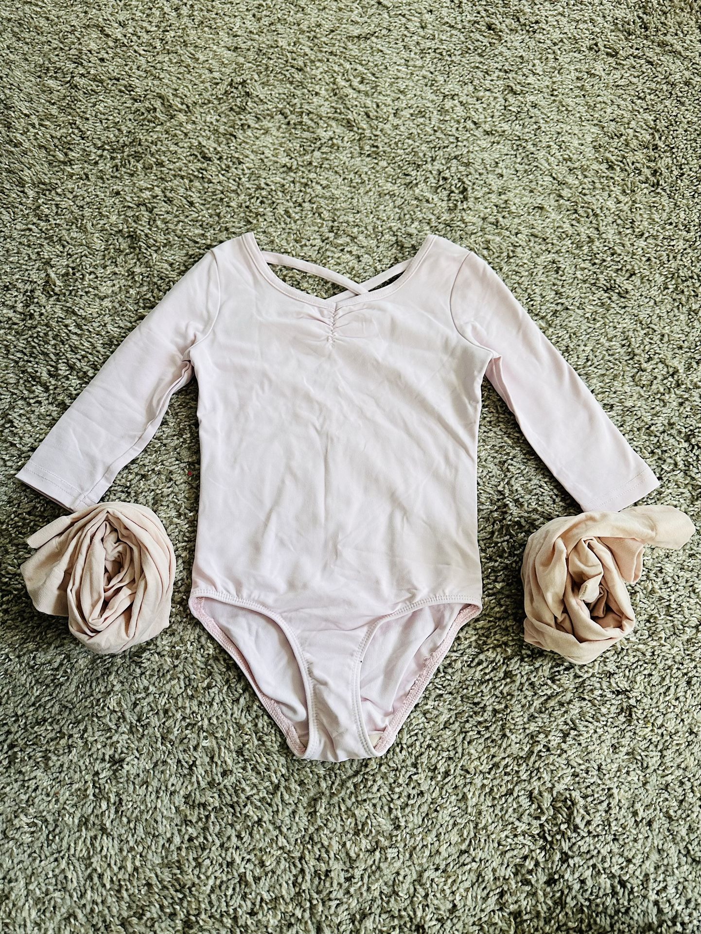 Ballerina Leotard With 2 Tights And Shoes Xs From 3-4T