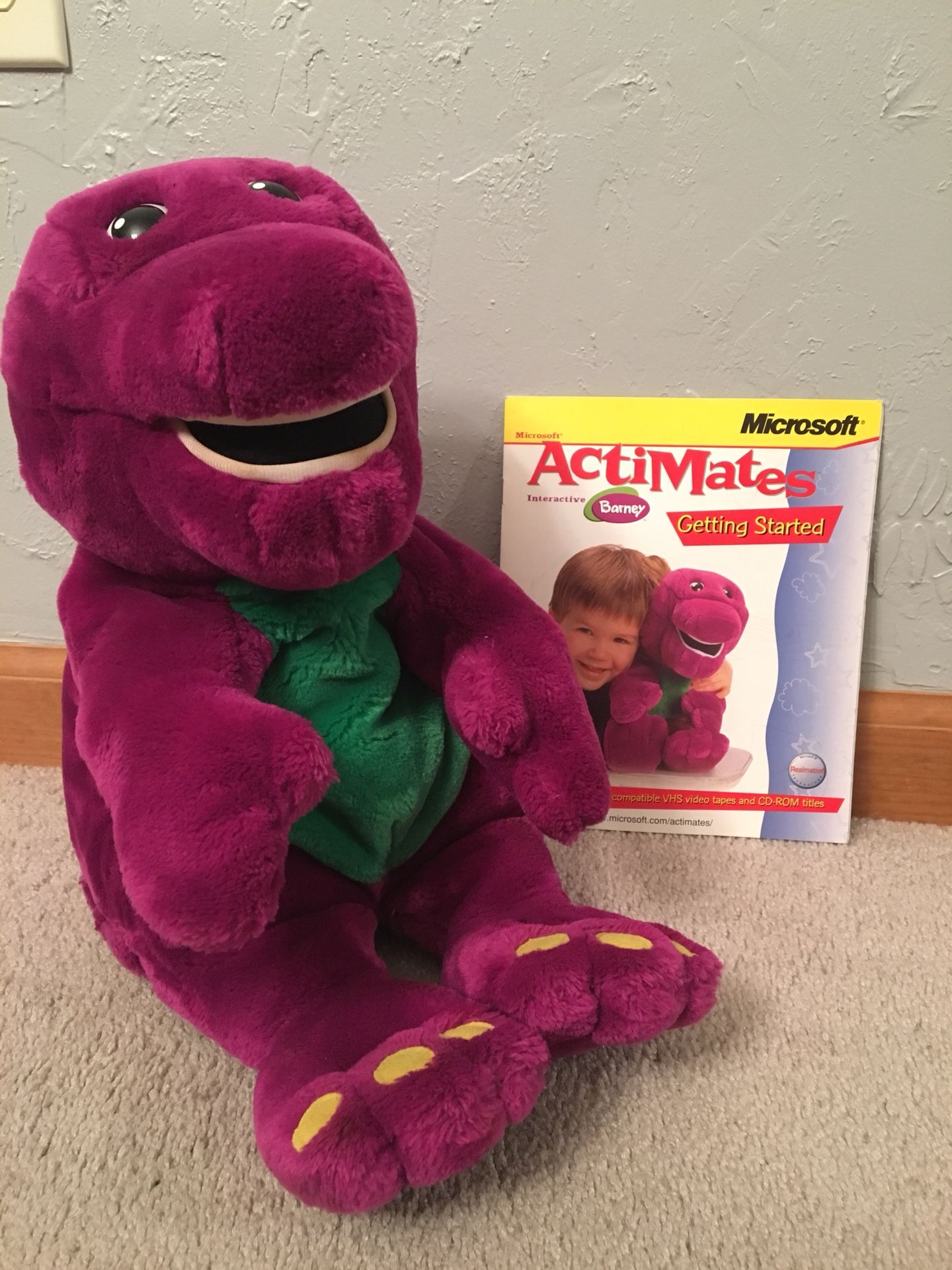 1997 Microsoft BARNEY ACTIMATES 14" Talking Interactive Plush Lyons