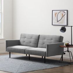 Assembled Comfort Collection Futon Sofa Bed with Buttonless Tufting