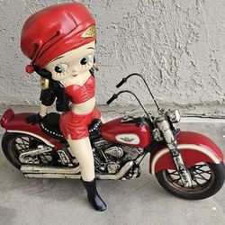 Betty Boop Motorcycle Figurine Statue  20"