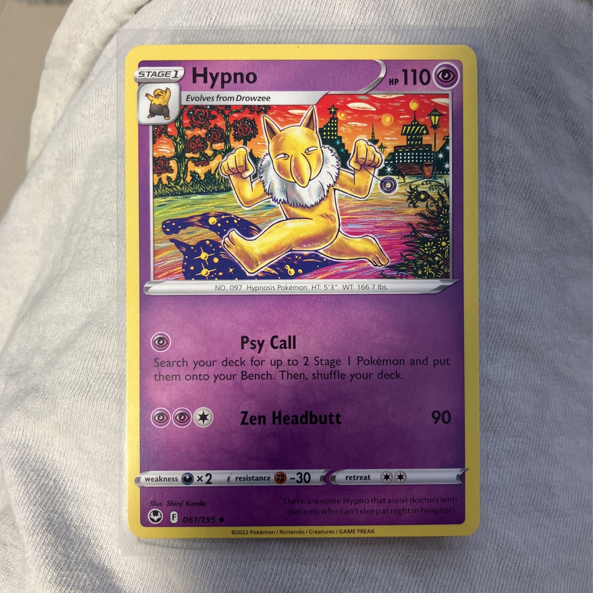 Hypno Pokémon 2022 Trading Card 065/195 New! Will Get A 10 Grading!