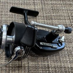 Vintage Mitchell 300A Made In France Spinning Fishing Reel AND J Marttini Fish Filet Knife