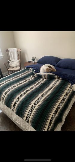 Full Sized Bed With Metal Frame