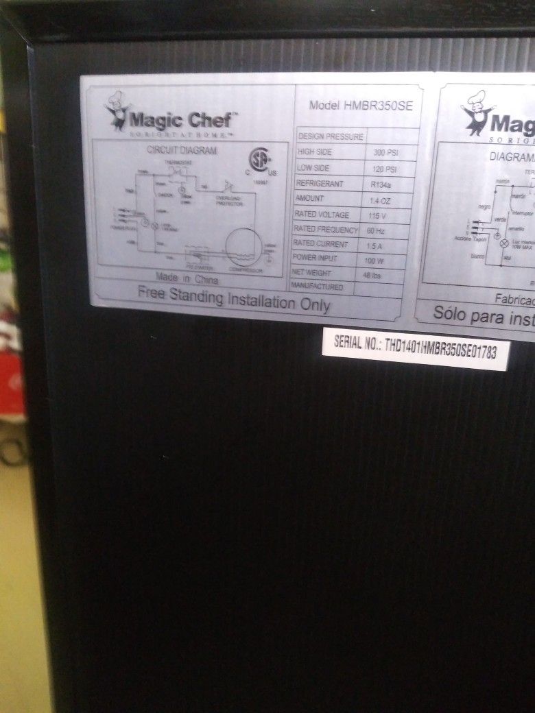 Magic Chef Mini Refrigerator Freezer