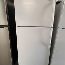Top Freezer Refrigerator Used White 30” Wide Clean Working 