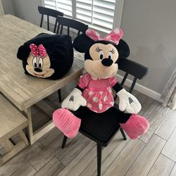 Jumbo Minnie Plush And Minnie Plush Pillow 