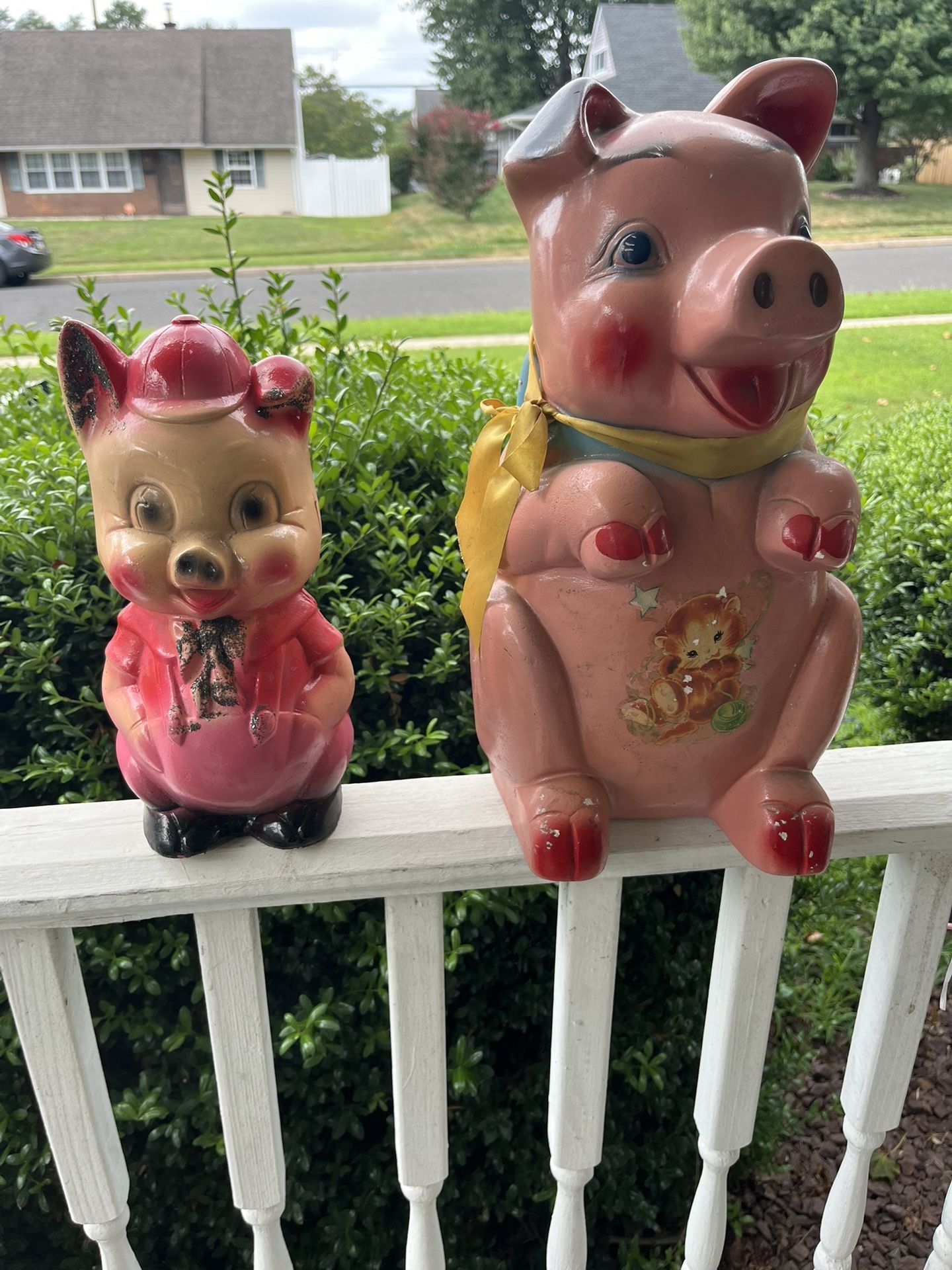 Vintage chalk ware piggy banks- price separately