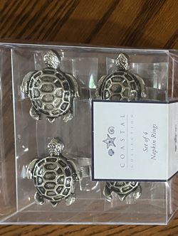 Coastal Turtle Napkin Rings New
