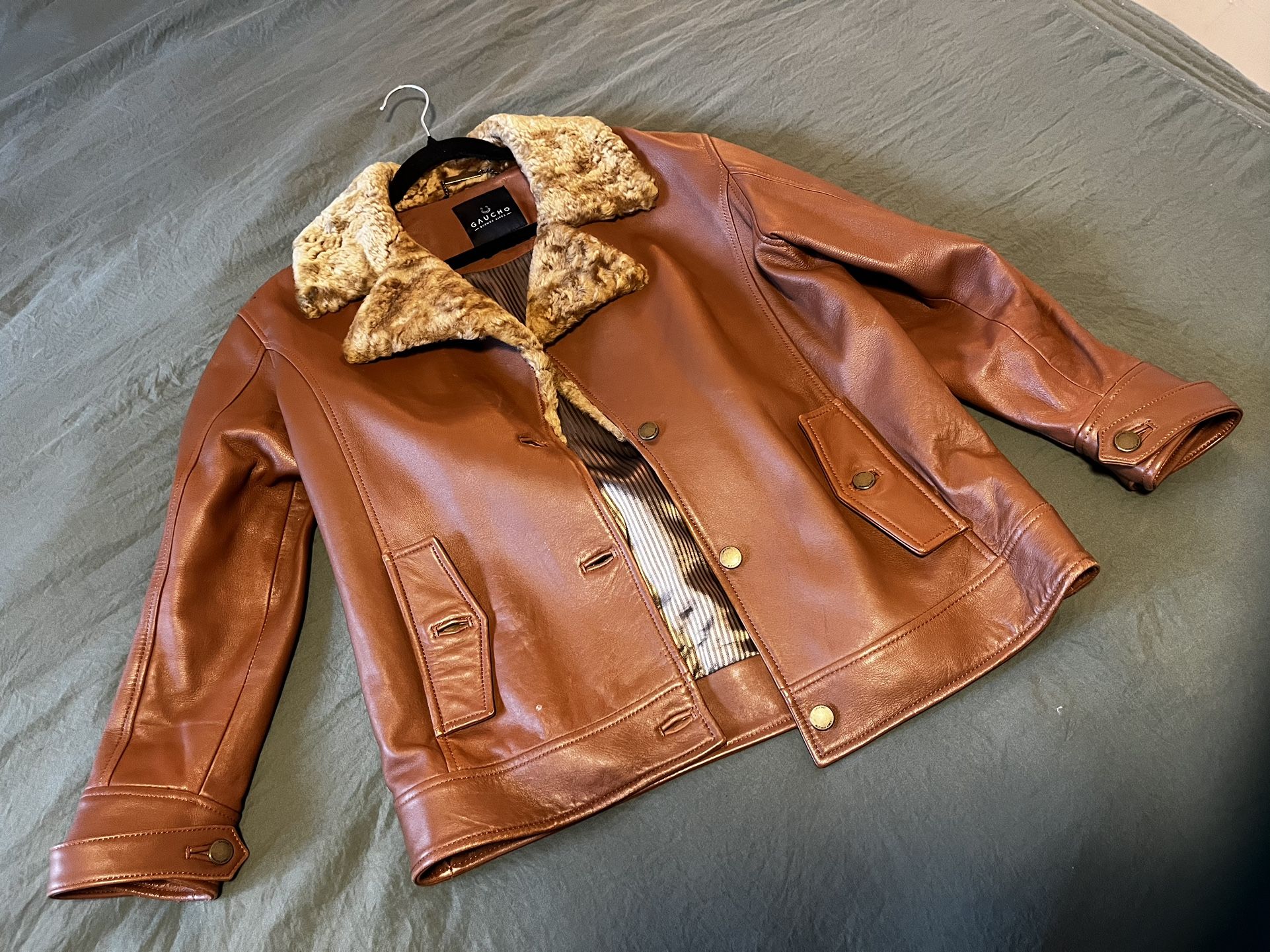 Women’s Gaucho Buenos Aires leather jacket with shearling lining