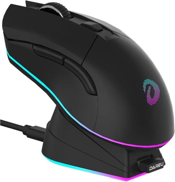 Wireless gaming mouse + charging dock Dareu EM901X 2.4G (black)