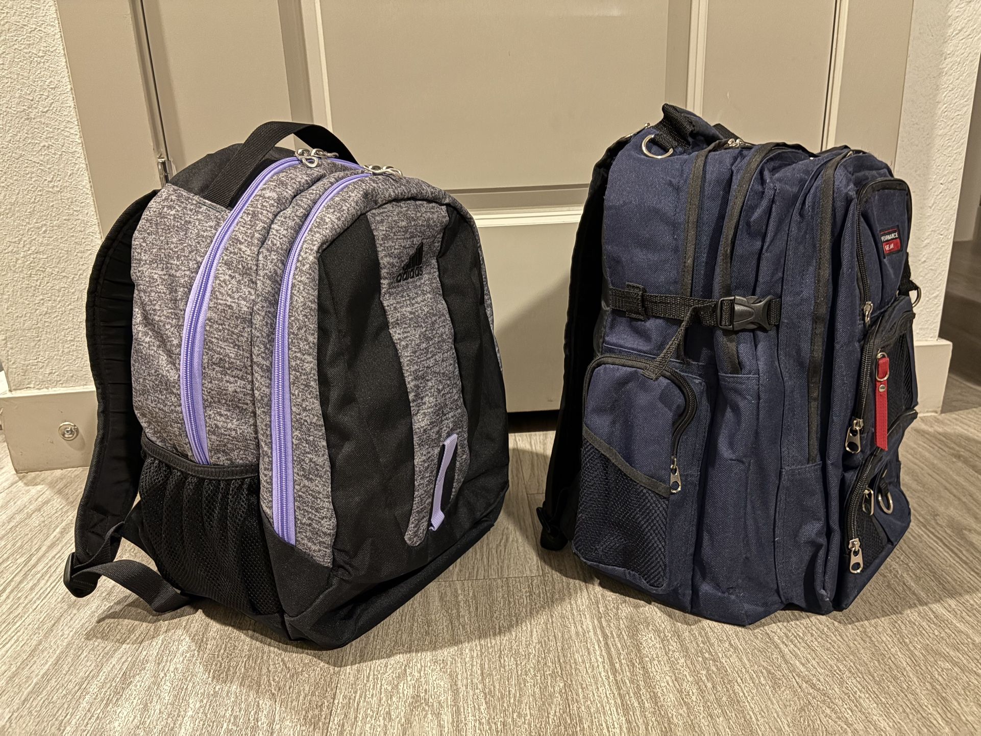 Adidas and Performance Gear Backpacks - $30
