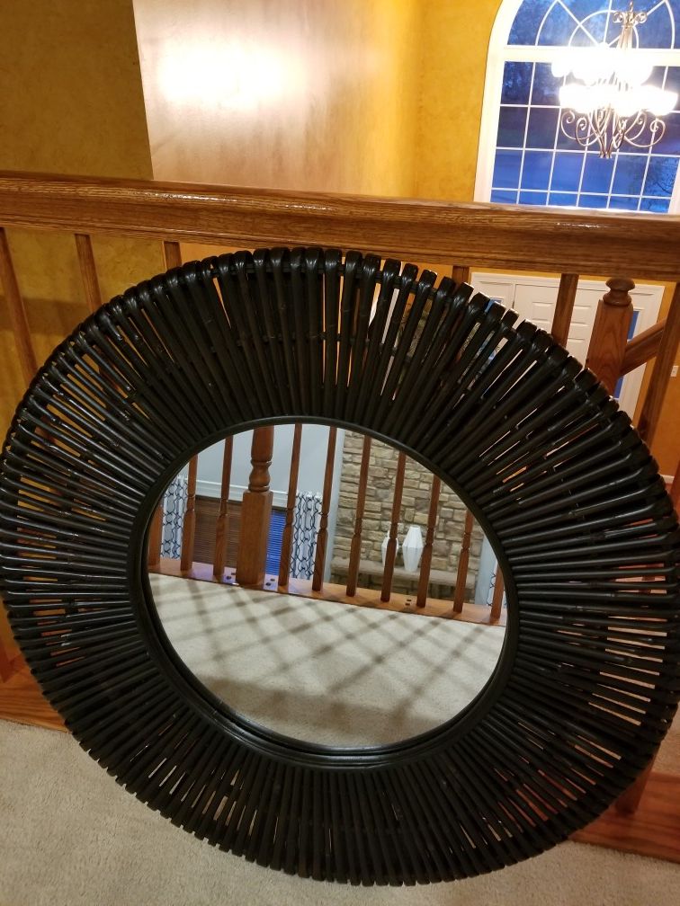 New 36" Round Brown Mirror