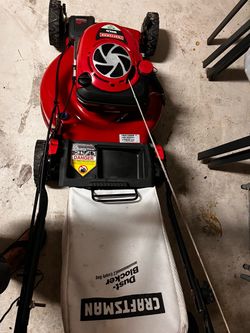190cc craftsman self propelled mowercomes with bag works well low hours