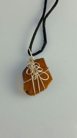 Handmade Wire Art Sea Glass Pendant