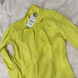 Zara Business Long Sleeve Blouse 