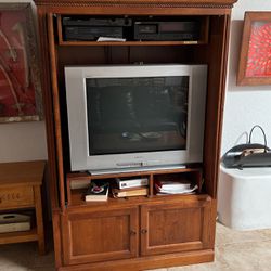 Ethan  Allen TV cabinet with Sony TV