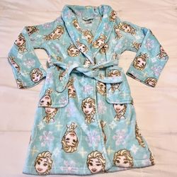 Disney girls Blue Frozen Elsa Robe Sleepwear 