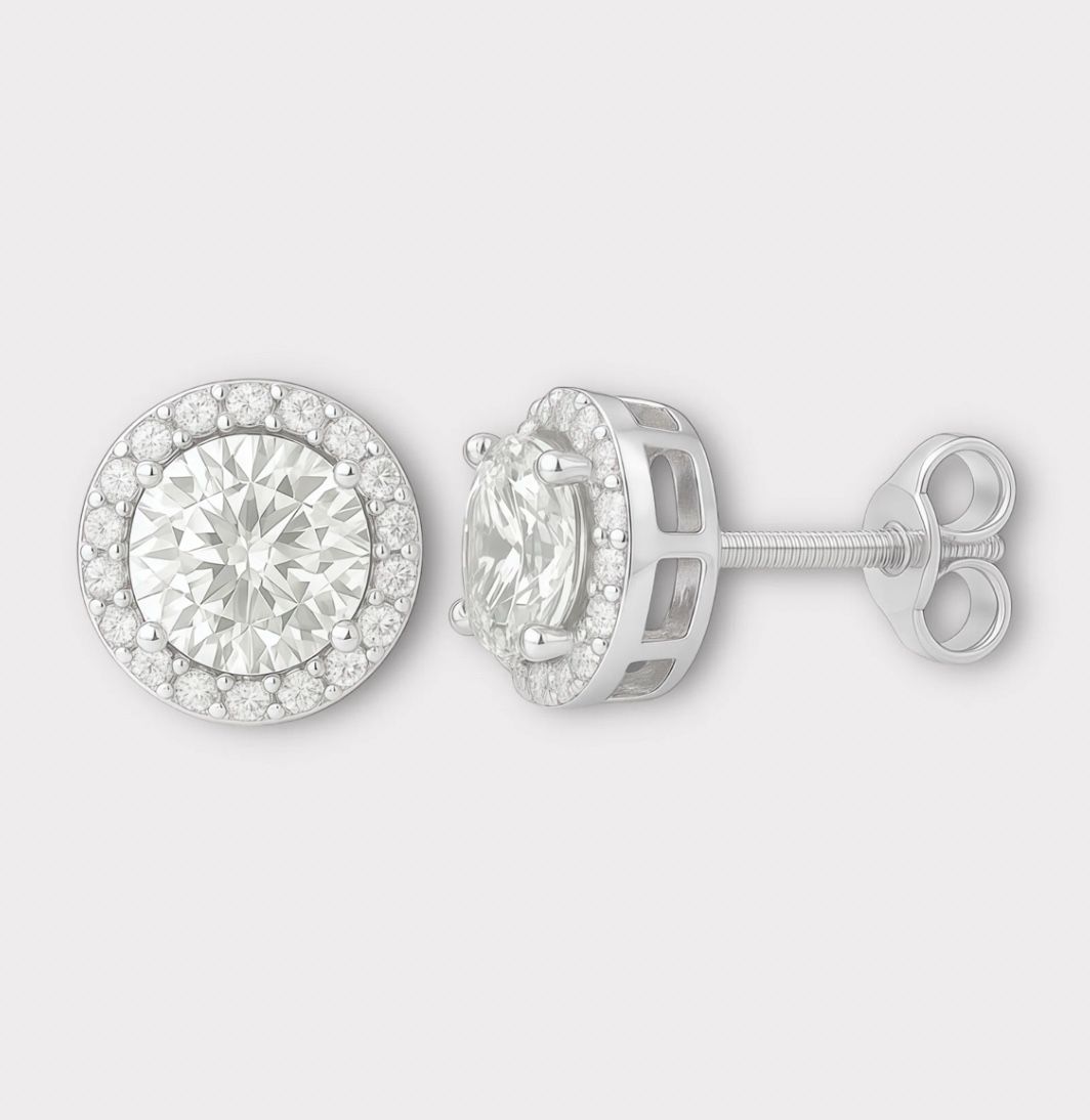 Moissanite Diamond Earrings (Paid $250)