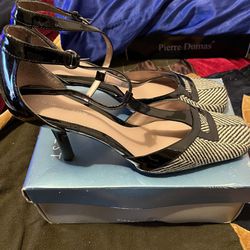 Black And Gray Nine West Heels Size 10.5