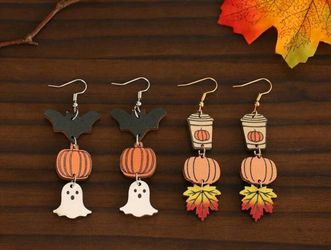 New! Halloween Earrings 🎃 🍂🍁🦇