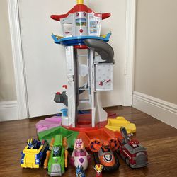 PAW PATROL TOWER, VEHICLES, and FIGURES