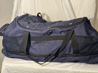 Large Navy Blue Rolling Duffel Bag