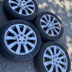 4 - 235/50r19 Stock Mercedes GLK350 GLA GLB GLC GLE GLS ML350 Audi Q5 Wheels Rims Good Tires