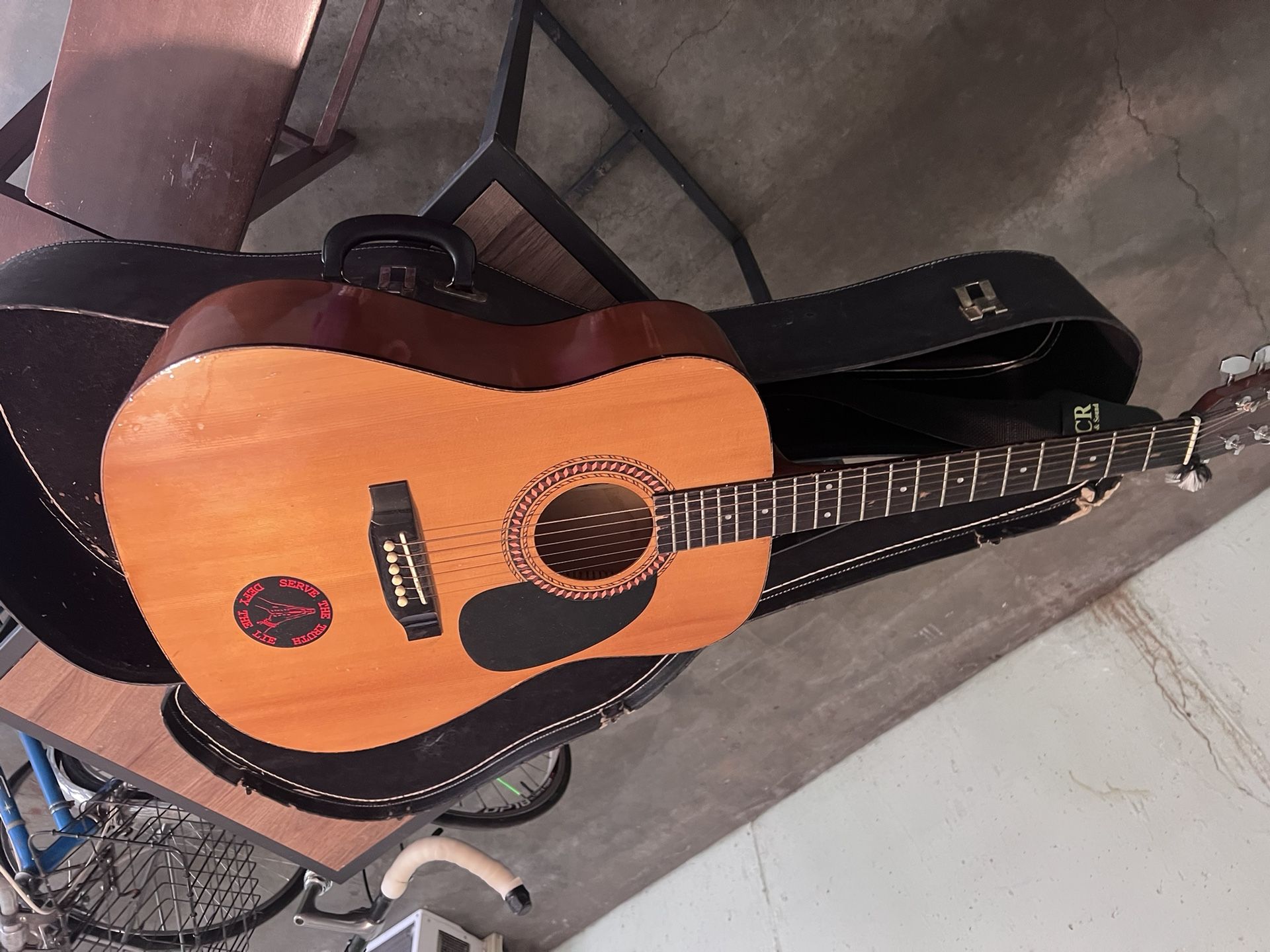 Horner Acoustic Guitar And Hard Case
